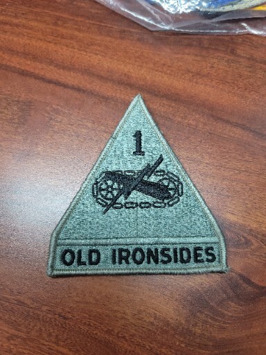 1st Division Armor  Old Ironsides  Patch with Hook Backing