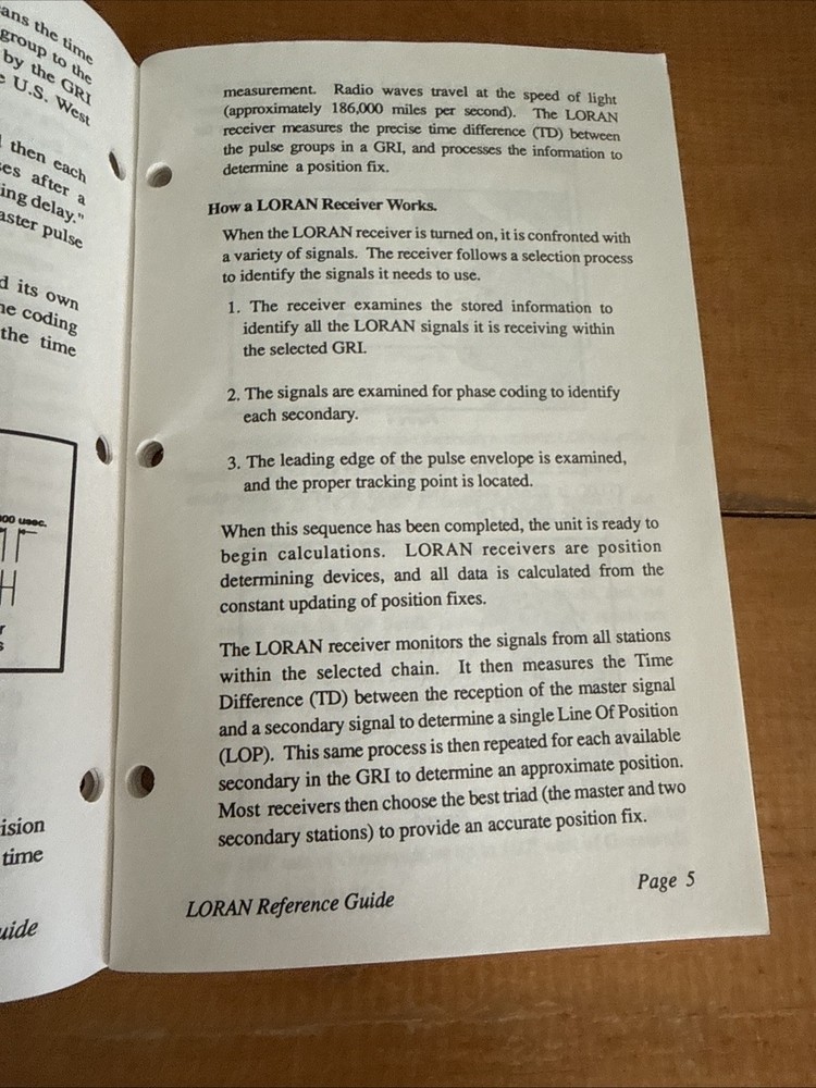 Morrow II Loran Reference Guide-Original December 1990 560-0063 Navigation