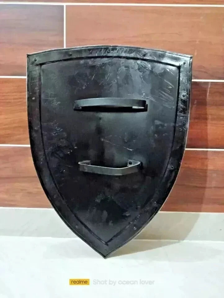 Black Functional Shield Templar Medieval Knight Shield