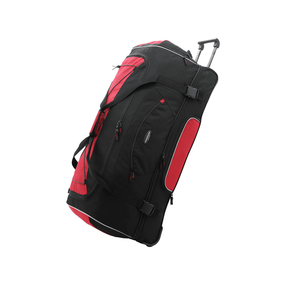 Large 36" Drop-Bottom Rolling Duffel with Telescopic Handle - Black