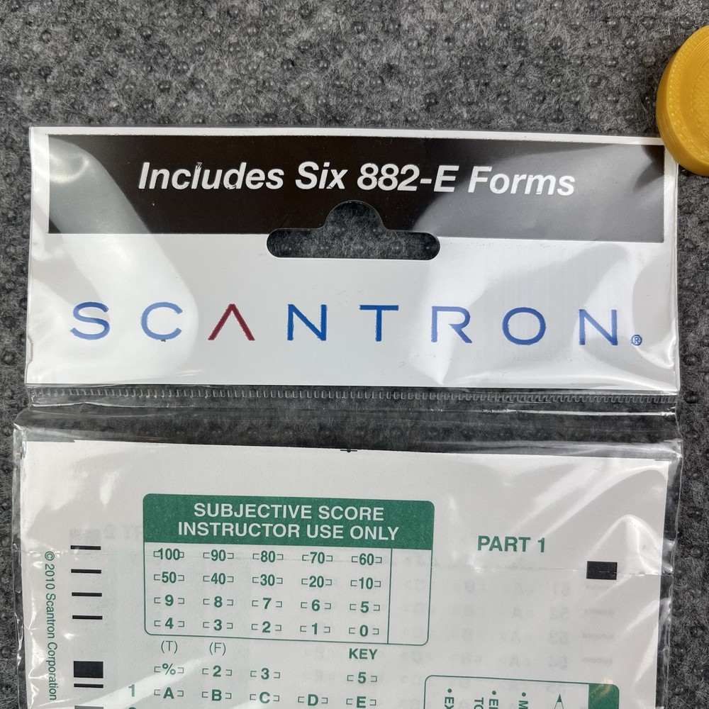 - 882-E Scantron Compatible Testing Sheet (6 Sheet Pack)