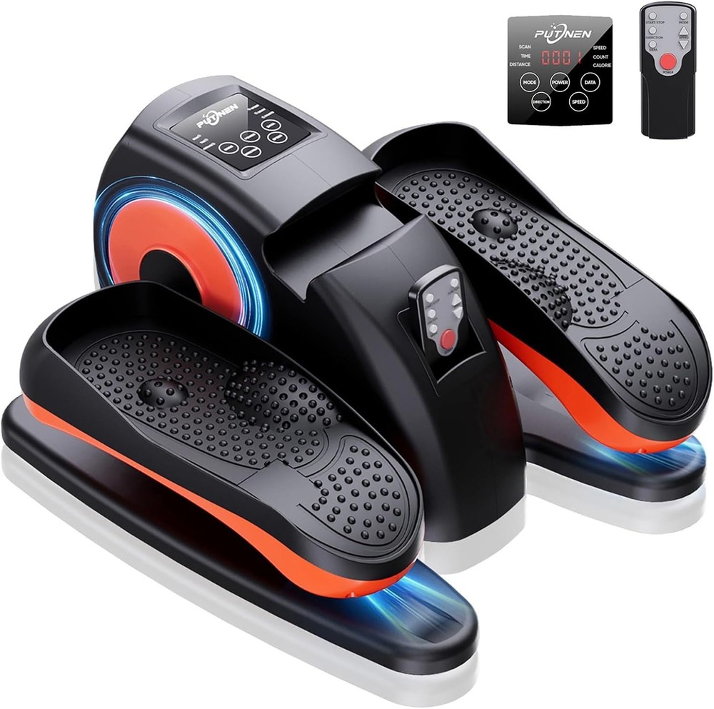 Electric Leg Exerciser with Remote Control - Compact & Portable Workout Machine