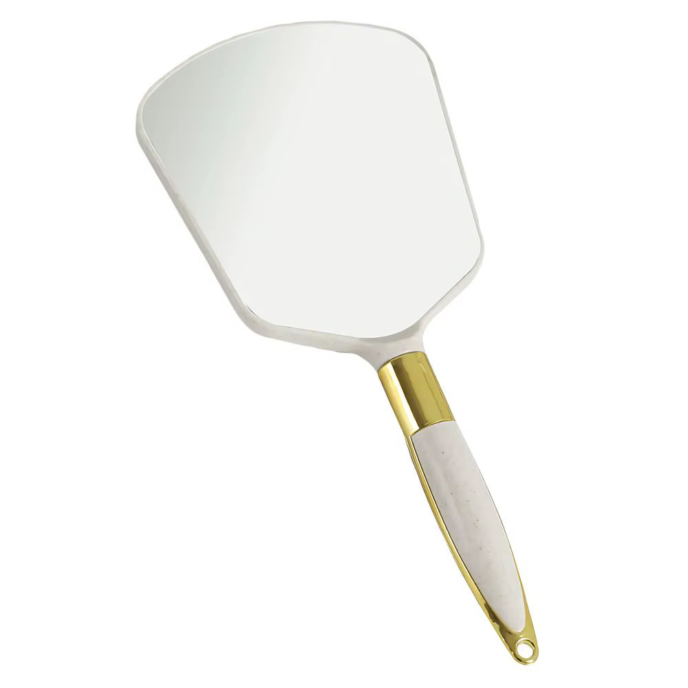 Vintage Handheld Makeup Mirror High-Definition Vanity Mirror with Handle Hand Mi