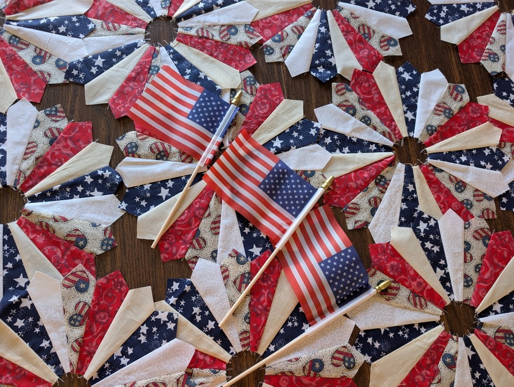 12 ( Raw Edge ) Dresden Quilt Blocks 🇺🇸🇺🇸🇺🇸