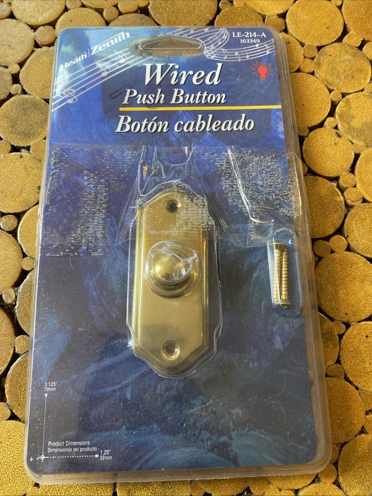 LE-856-AC WIRED PUSH BUTTON FOR WIRED CHIME SYSTEMS W/ TRANSFORMERS HEATH/ZENITH