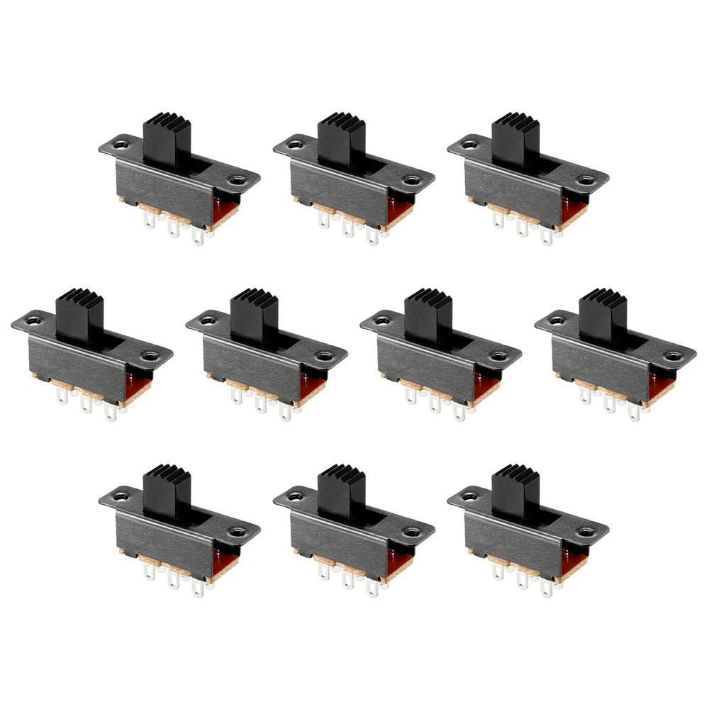 Vertical Slide Switch DPDT 2P2T 6 Pin Terminals 2 Position PCB 15 Pcs/7mm