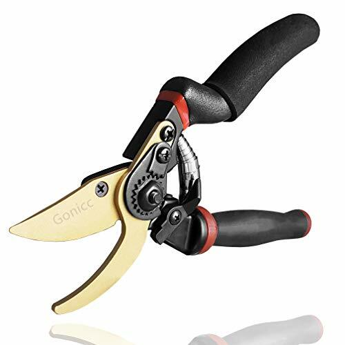 Professional Titanium Coated Pruning Shears Garden Secateurs Scissors 8.5 inch