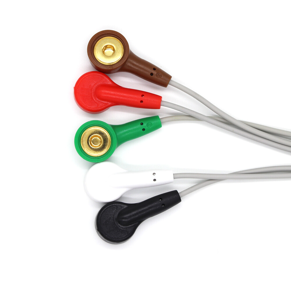 ECG EKG Cable 5 Leads Snap - Generic DIN 1.5mm