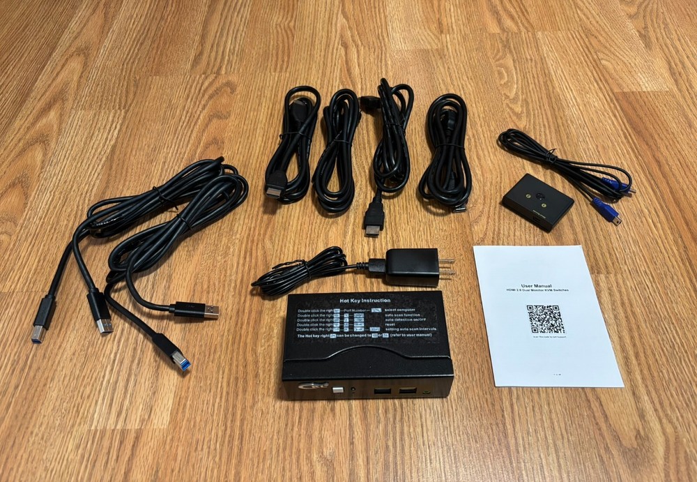 CKL USB3.0 HDMI KVM Switch 4K@60Hz (2 Computers 2 Monitors)