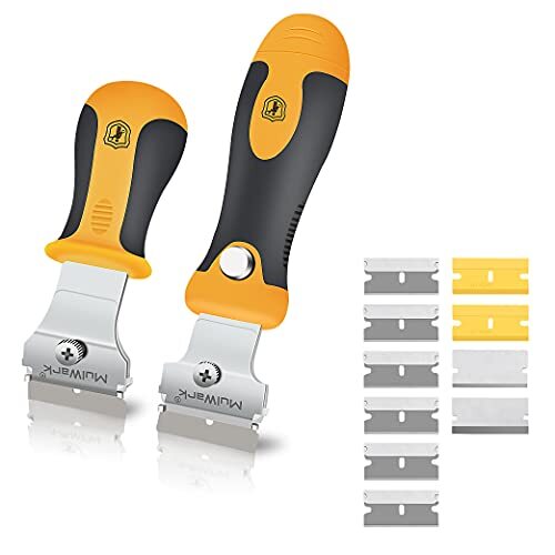 Multi-Purpose Razor Blade Scraper Set 10pcs Extra Blades Cleaning Tool - Window