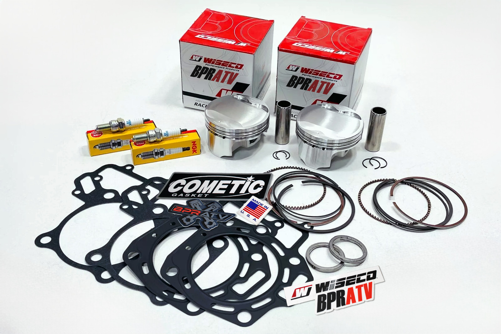 Kawasaki Brute Force 750 Stock Top Rebuild Kit Cylinders Wiseco Pistons Cometic