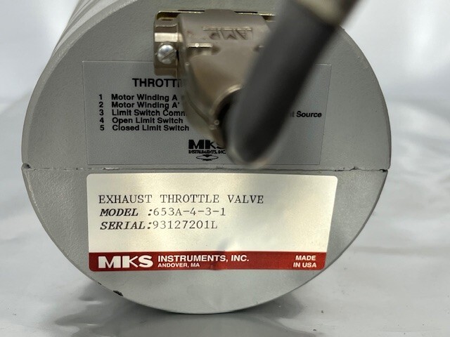 MKS 653A-4-3-1 VACUUM Throttle Valve / CABLE