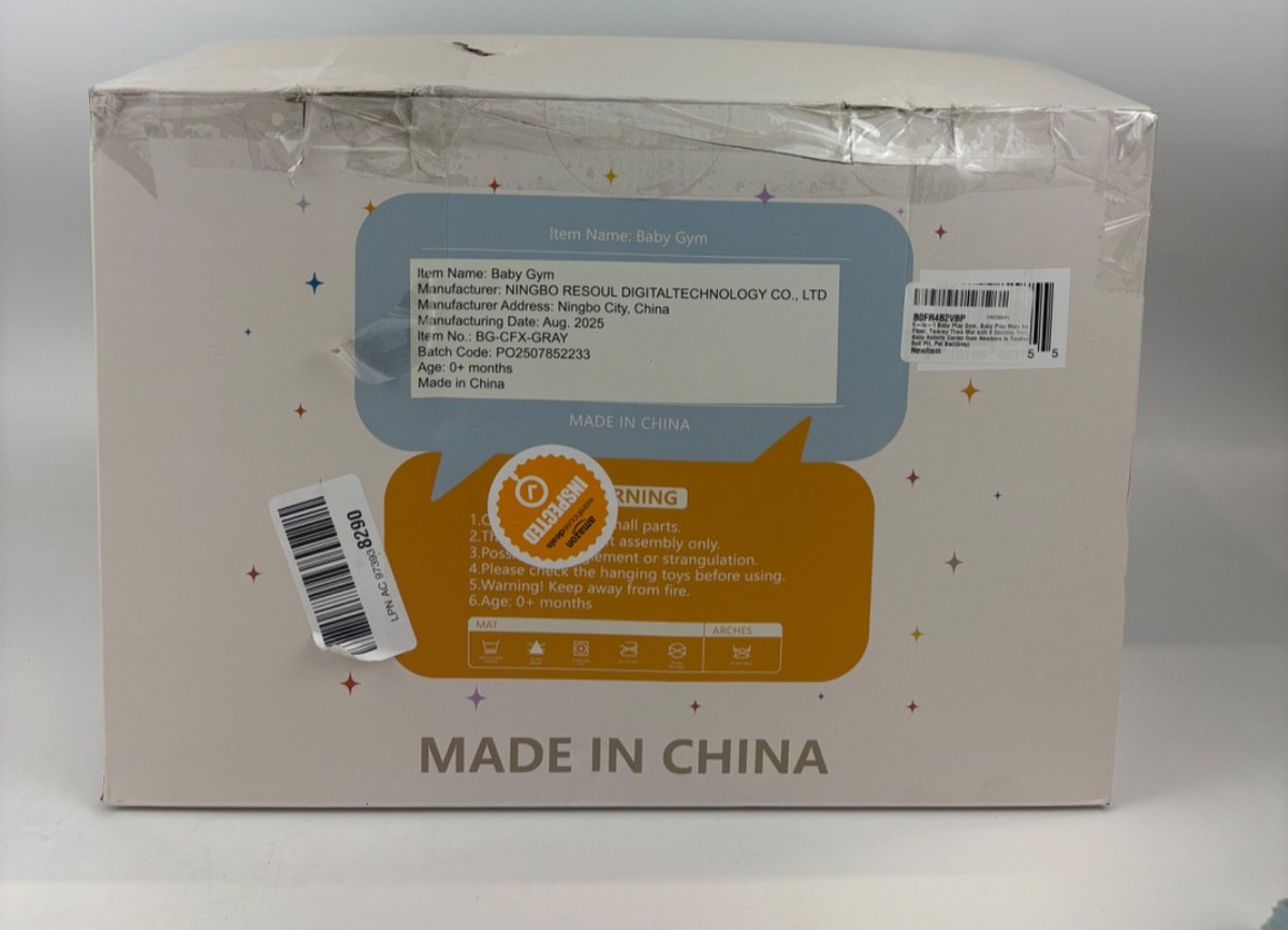 Little Dove 5-in-1 Plush Baby Play Gym, Tummy Time Mat -Convertible Baby Gym