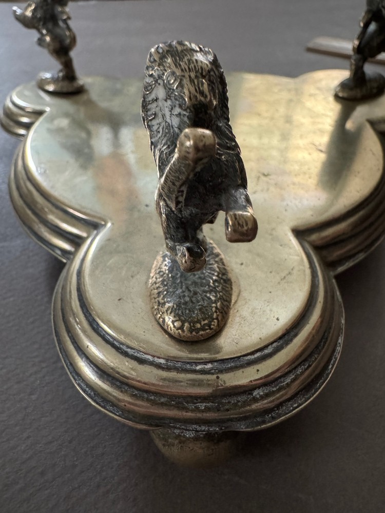 JOHN FULLERTON JFG EPNS SILVERPLATE LION EDGE PLATTER TRAY BASE VINTAGE