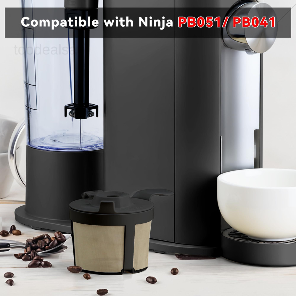 Coffee Basket Compatible with Ninja Maker, Reusable 1 Pack Black