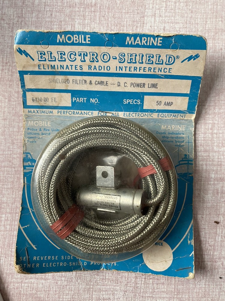 Vintage Electro Shield Radio Interference Filter 50 Amp NOS