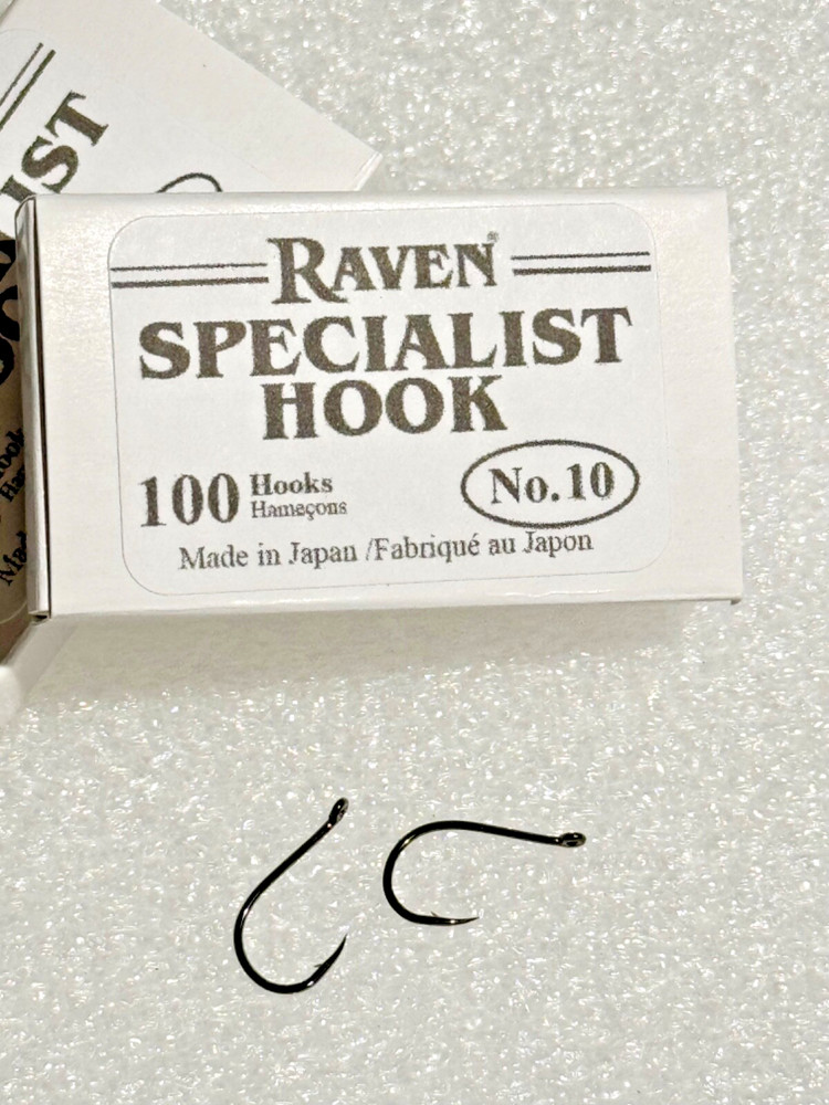 Raven Specialist Hooks , Size 10, One 100 Count Box