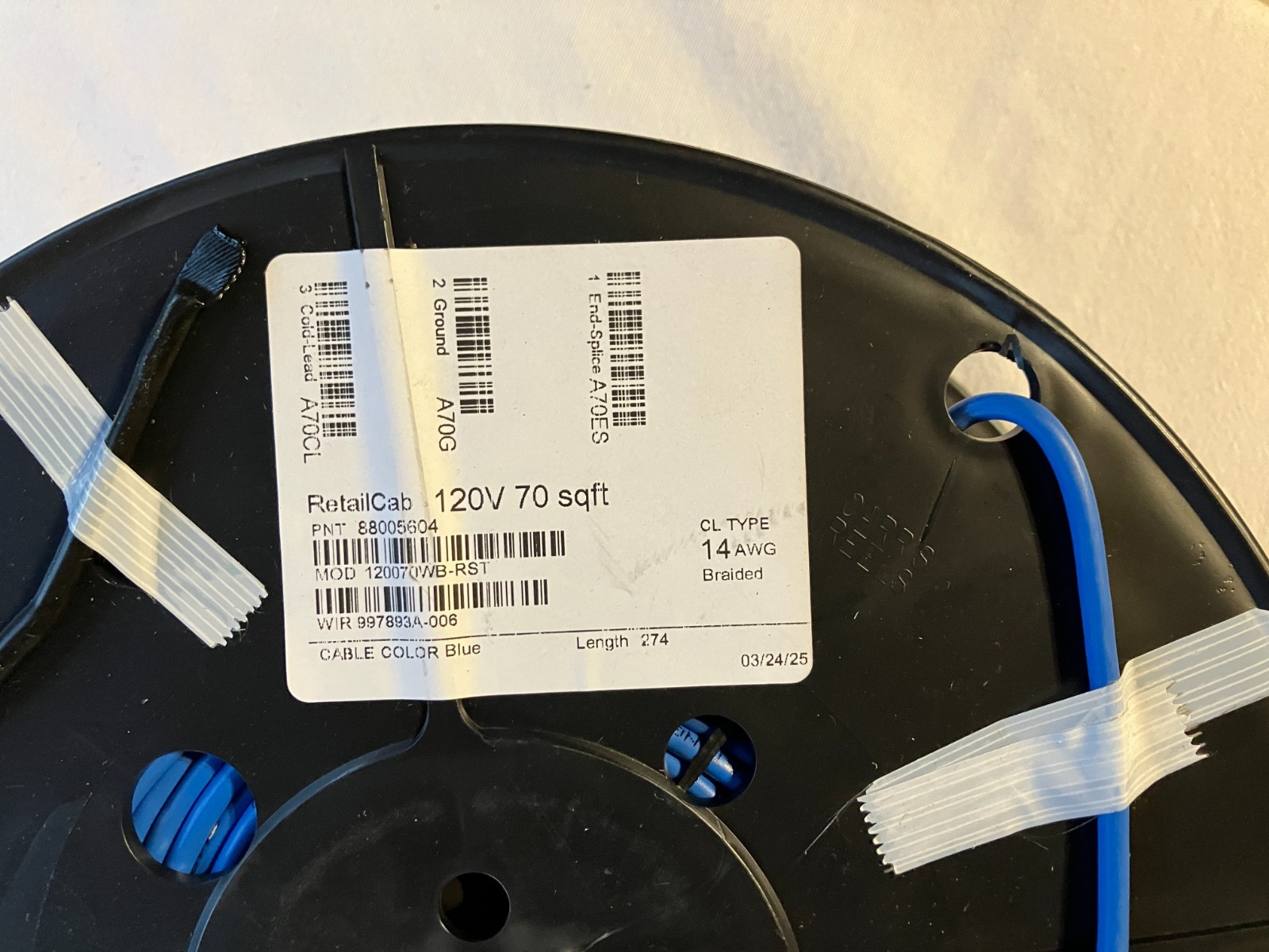 SunTouch 120070WB-RST WarmWire 14AWG, 70 sq ft, Used For HeatMatrix Membrane