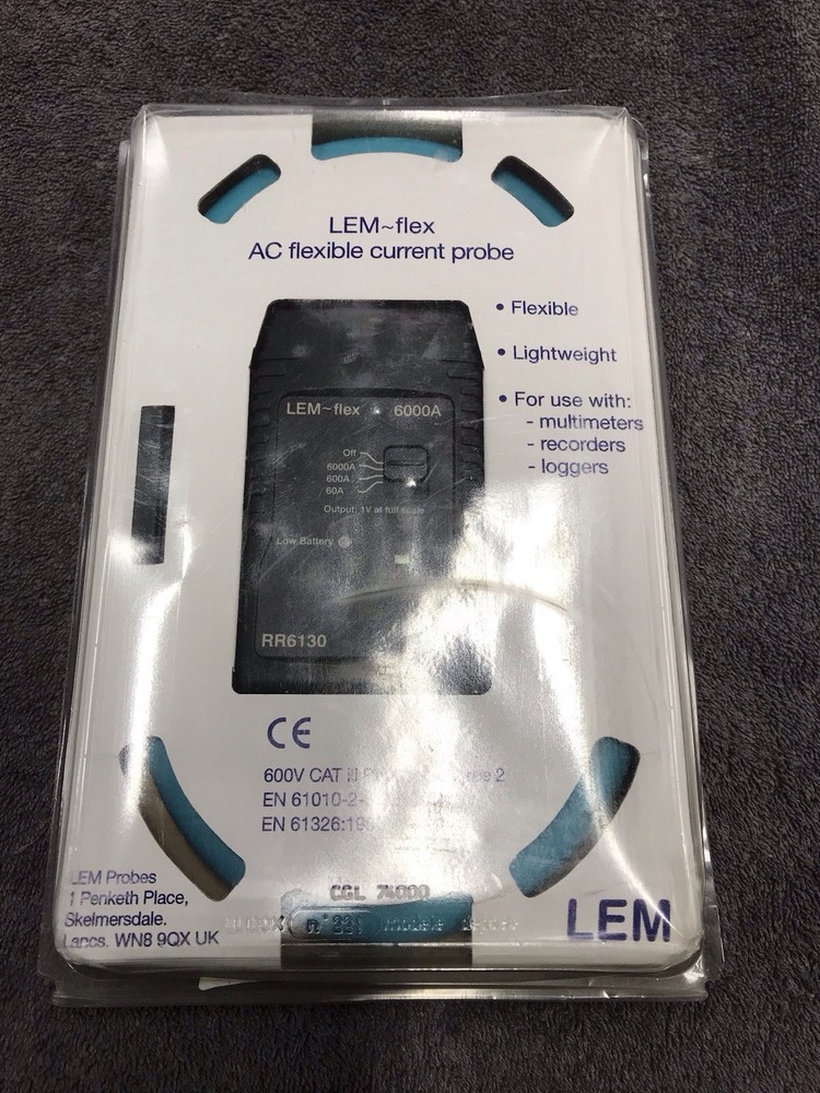 LEM (Later Fluke) RR6130  LEM-flex AC Flexible Current Probe