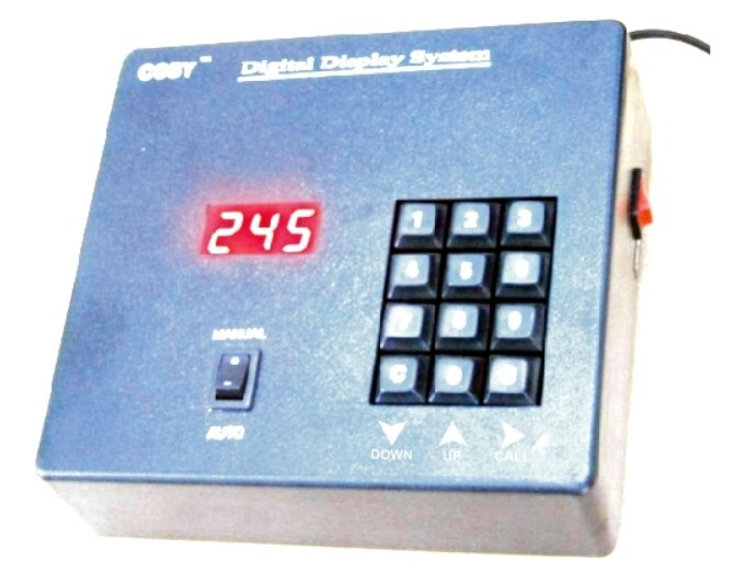 Wireless Token Number Display System - 3 Digit 4" High Numbers
