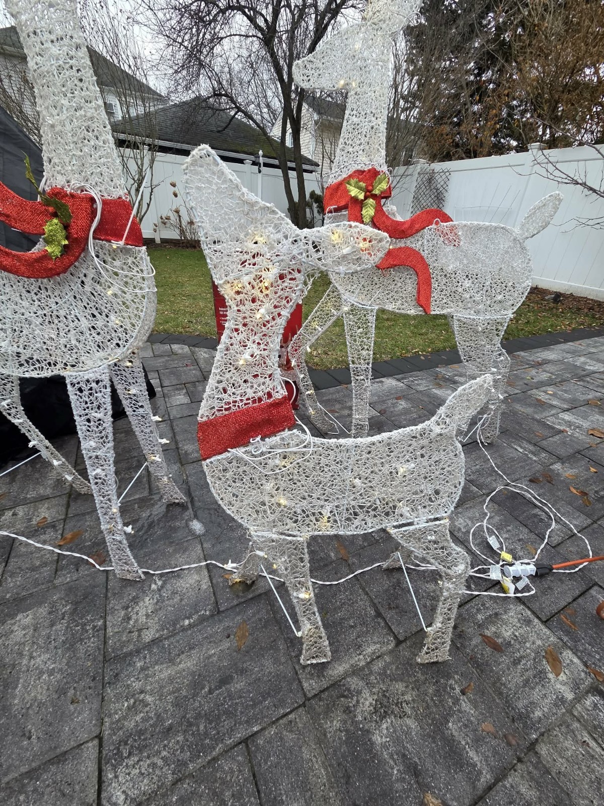 3pc LED Lighted Christmas Deer Family