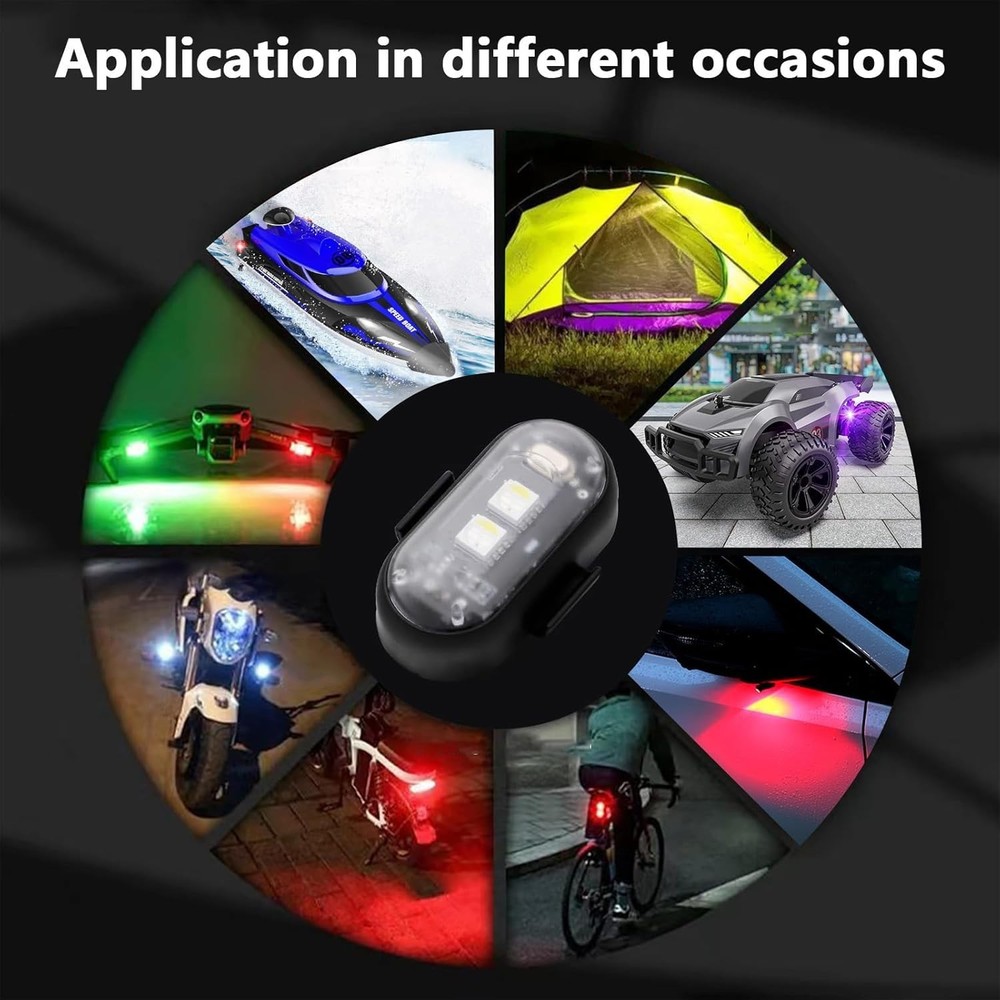 Upgraded Wireless Strobe Lights, 8 Colors, IP65 Waterproof