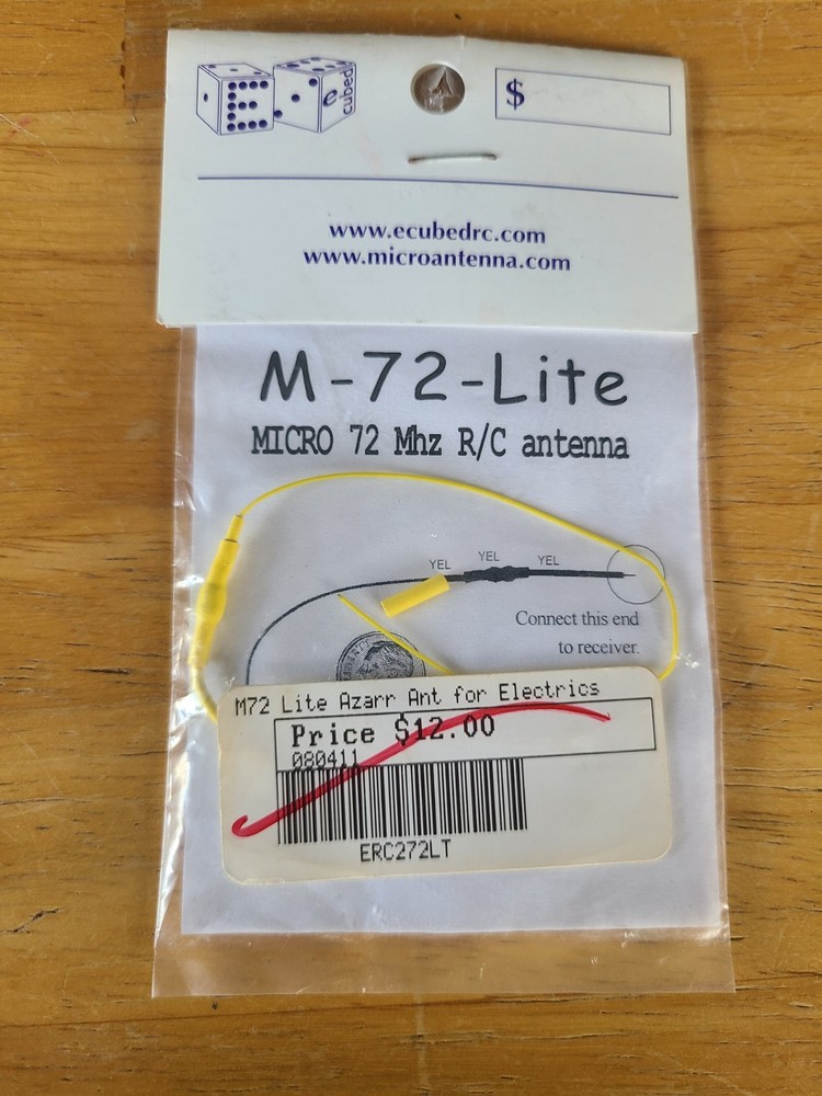 E Cubed Micro 72 Mhz RC Antenna M-72-Lite  New