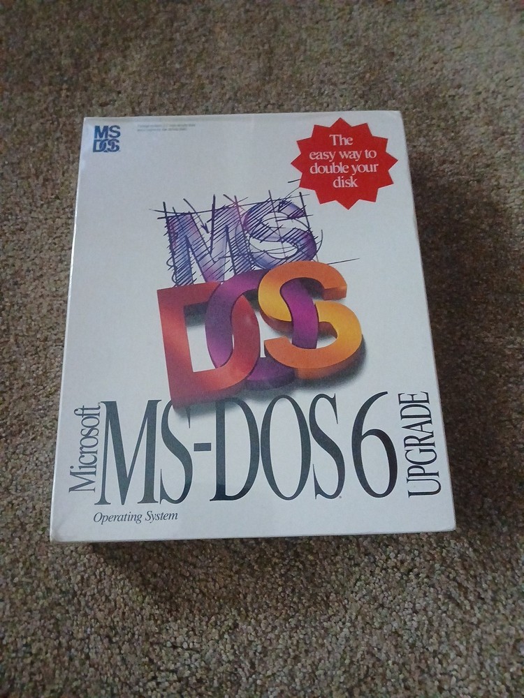 SEALED Microsoft MS DOS 6 Upgrade 5.25 Floppy Disc Operating System