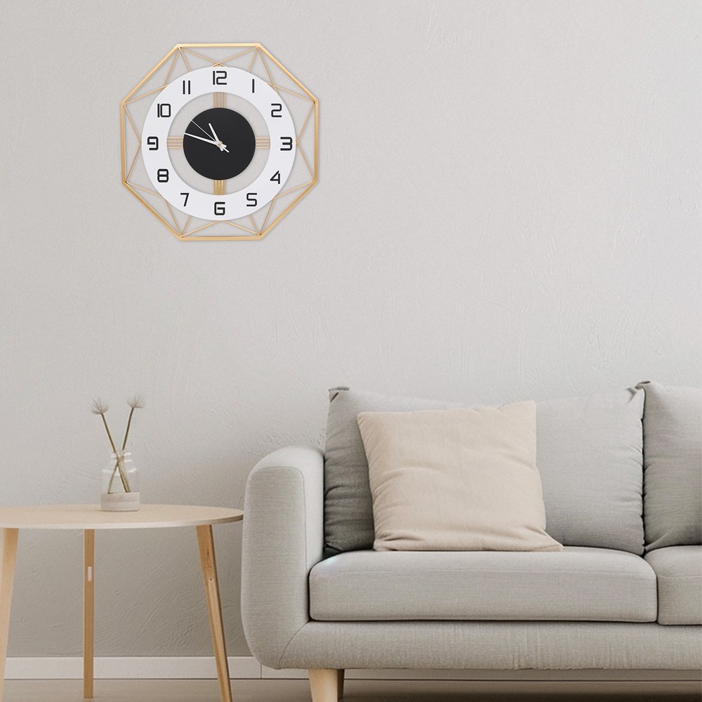 Modern Wall Clock - Silent Battery Powered Analog , Easy Mount