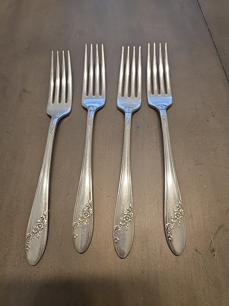 Oneida Tudor Plate Community Queen Bess Dinner Fork Silverplate Set Of 4
