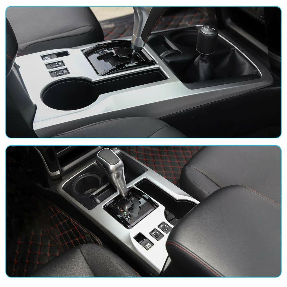 Silver Center Console Gear Shift Box Panel Decor Cover Trim For 4Runner 2010+