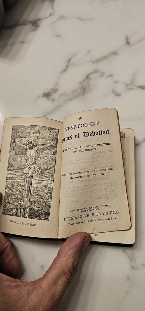 Antique Catholic Prayer Book Dated 1891