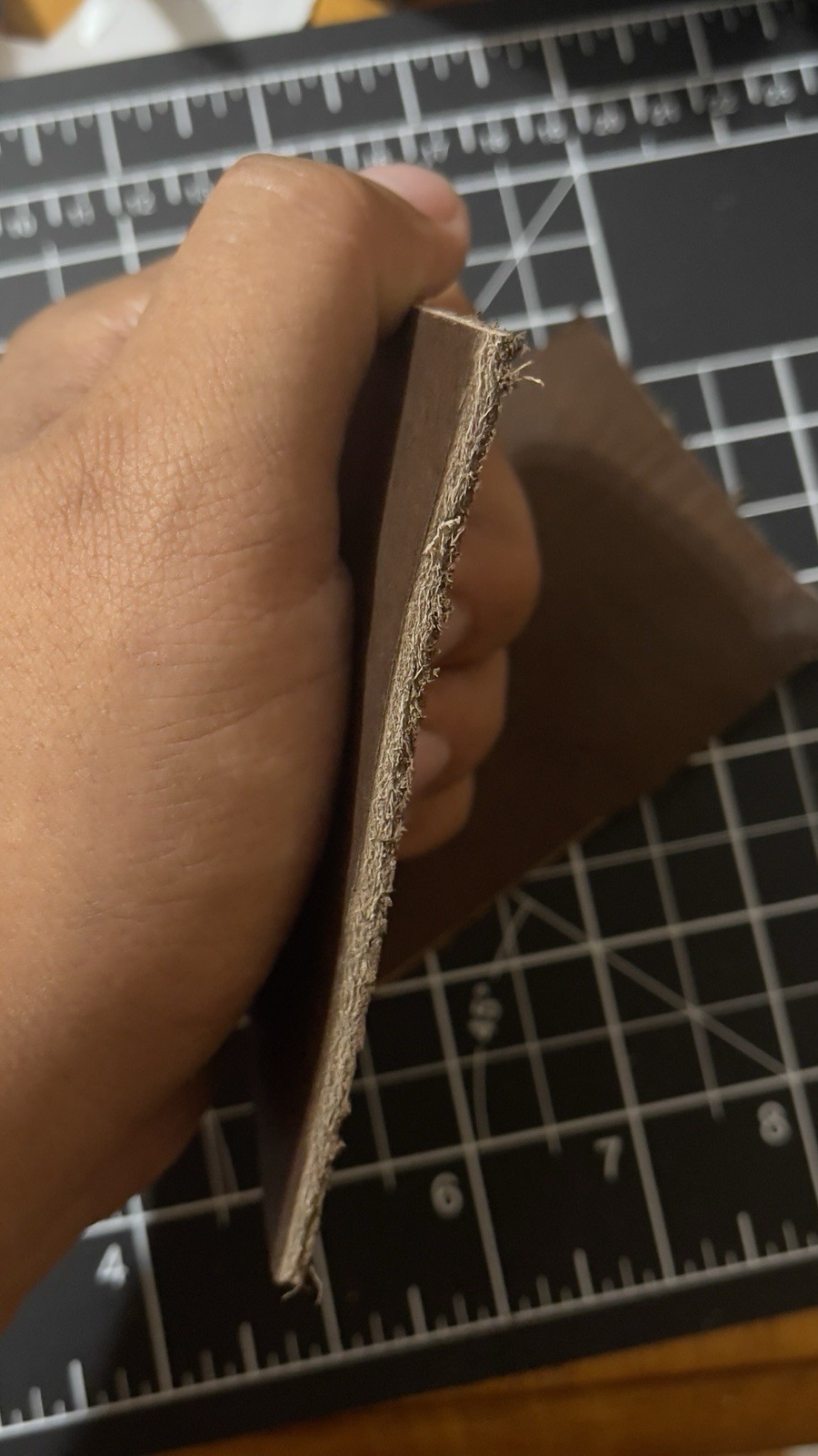 LEATHER HAND PAD Flint Knapping Primitive Knife Ishi Stick Preform Tool