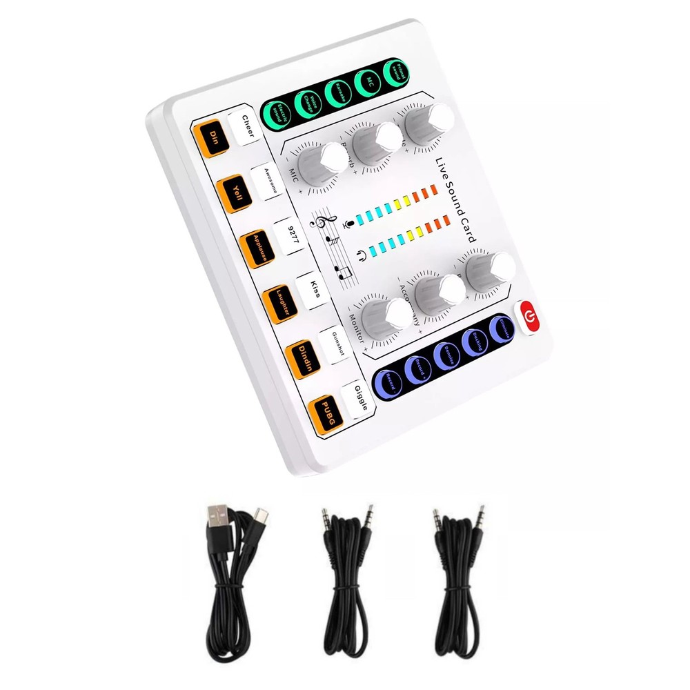 M8 Home-use Sound Card Versatile Sound Effects Multi-function Audio Equipment