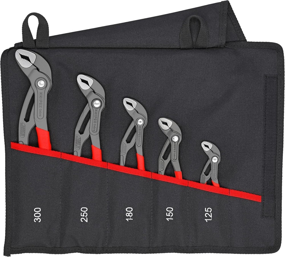 Cobra Pliers, 5Piece Set with Tool Pouch