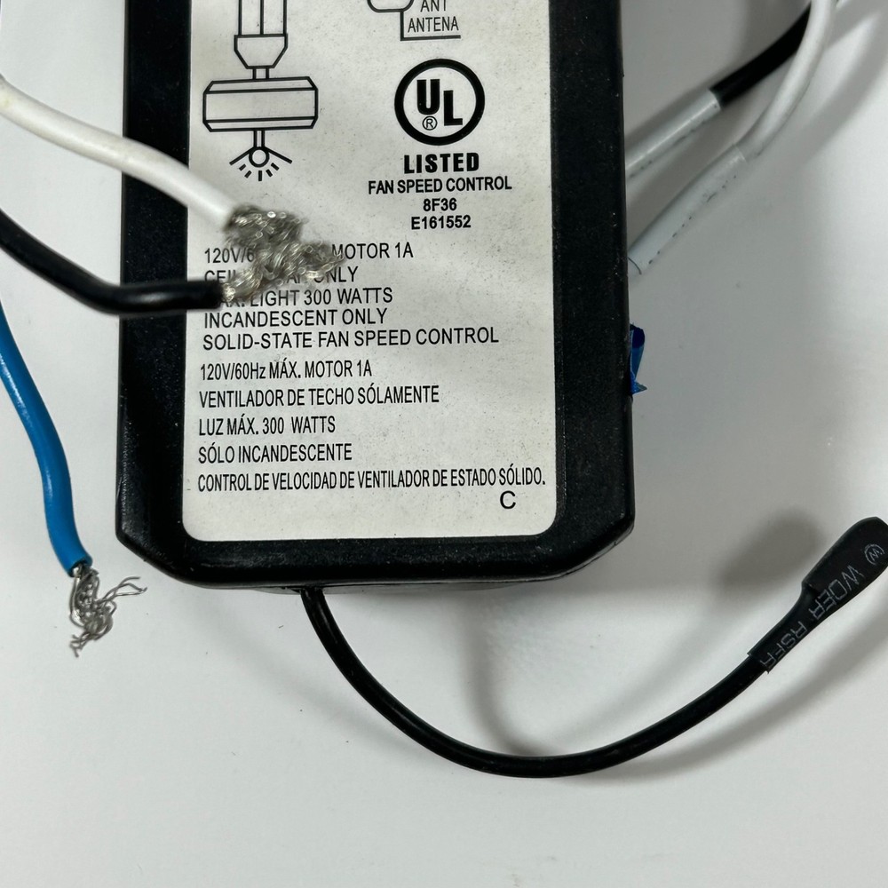 Hampton Bay Replacement Ceiling Fan Motor Control Receiver UC7067RC Black