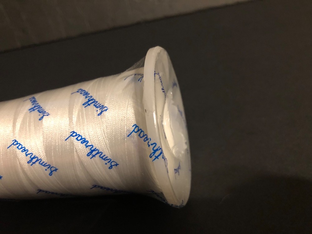 Embroidery Thread 5500 Yards White 001 100% Polyester