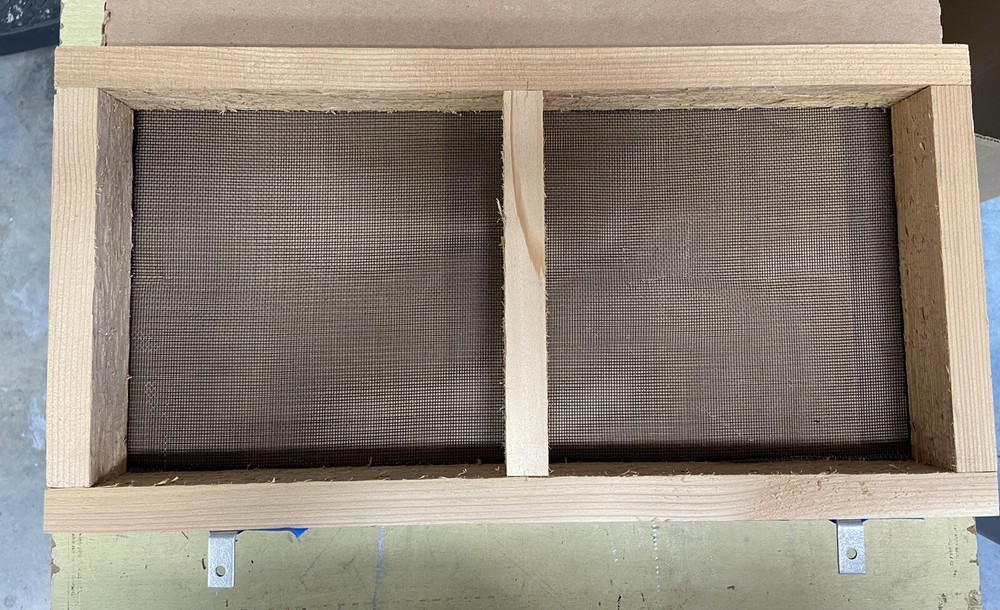 Bird Feeder - Large cedar platform tray bird feeder for deck railing. Made In US