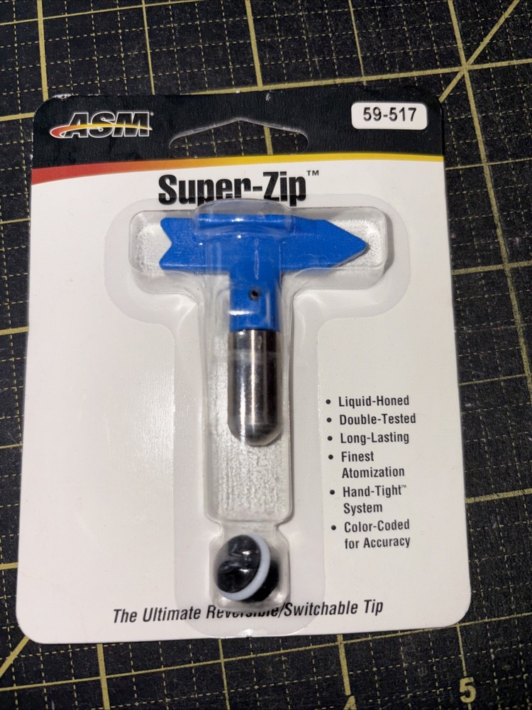 ASM SUPER-Zip Reversible/Switchable Paint Sprayer Tip #59-517 New In Package
