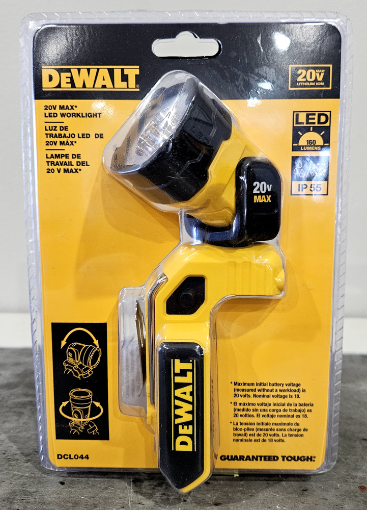 NEW DeWALT DCL044 20V MAX LED Pivoting Worklight  - Tool Only
