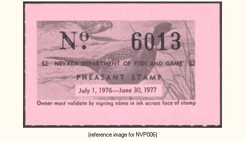 D2K Nevada Pheasant 1976 $2.00