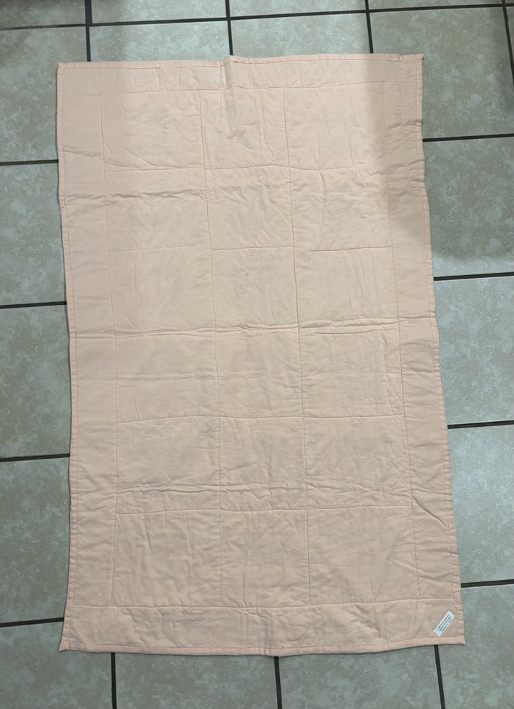Handmade Quilt/Throw- Deep Green & Peach