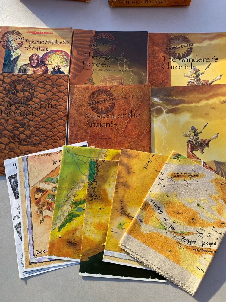 Dark Sun Campaign Setting Expanded Box Set Dungeons & Dragons TSR Psionics