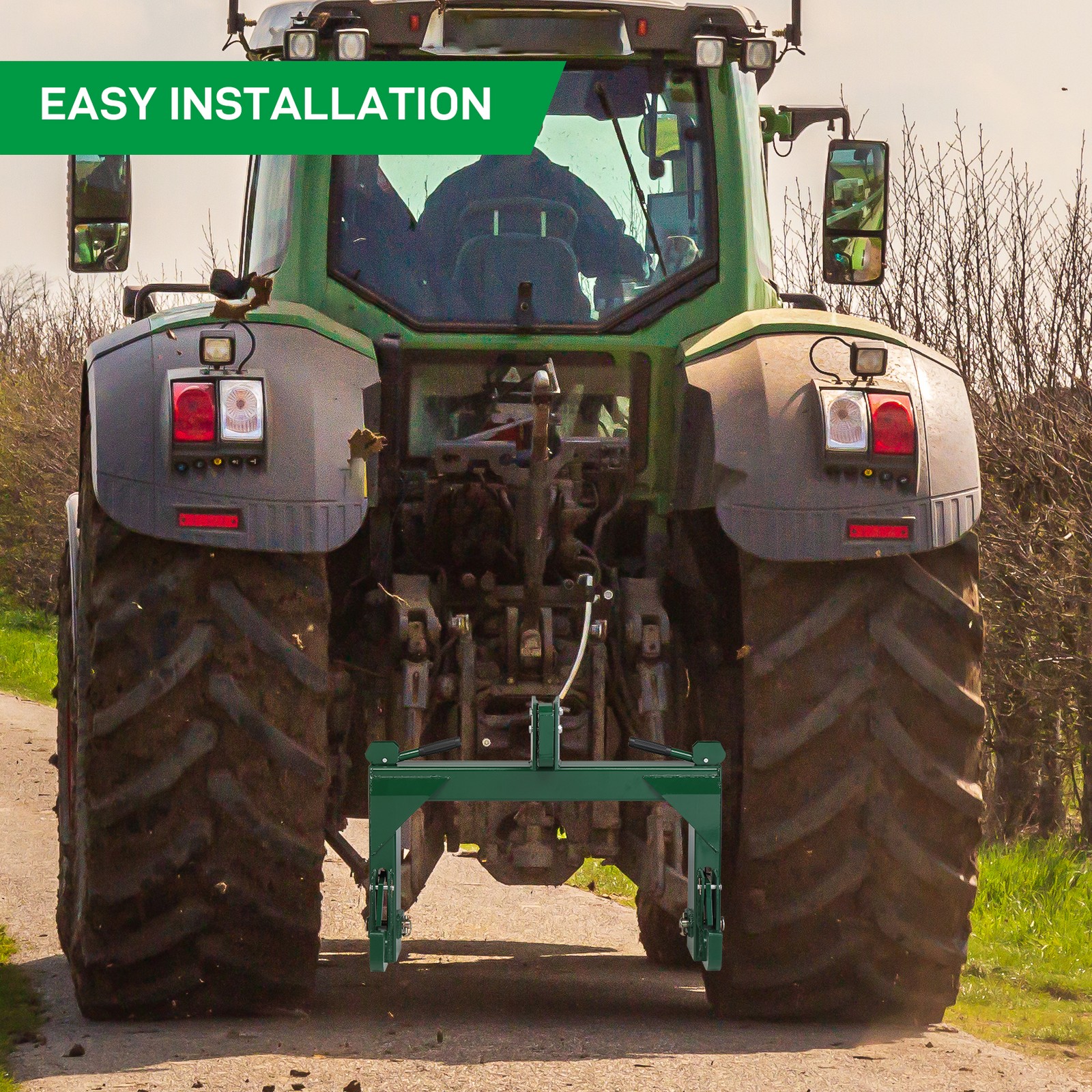 3 Point Quick Hitch Adapter Category 1/2 fits Tractors Attachment 3000LBS Green