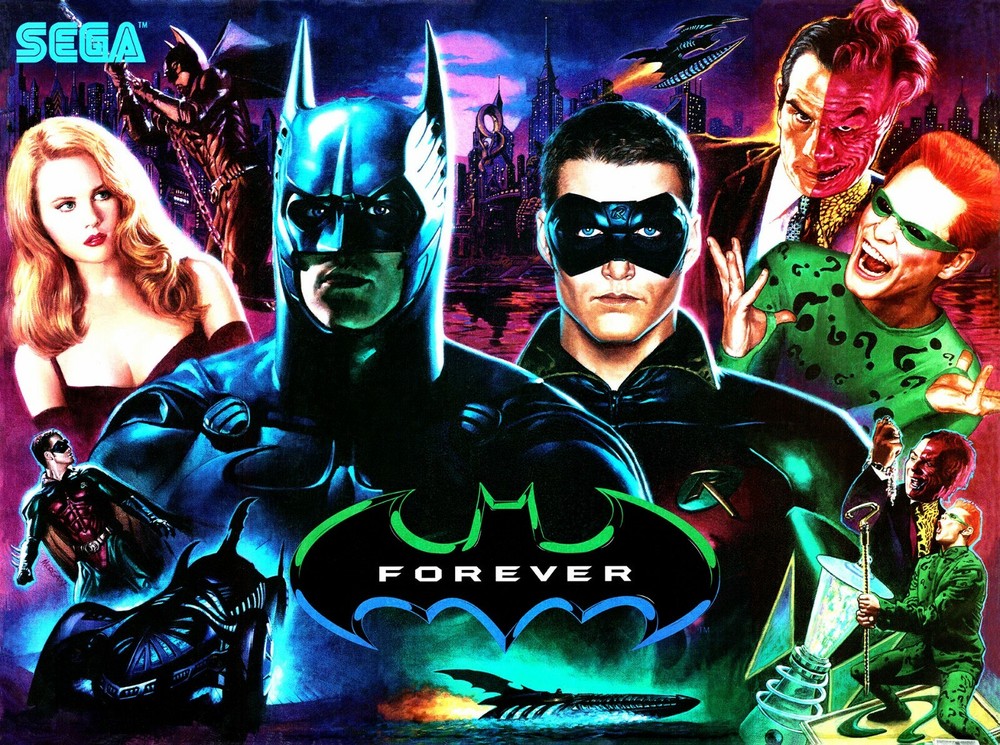 SEGA BATMAN FOREVER Pinball Machine Translite