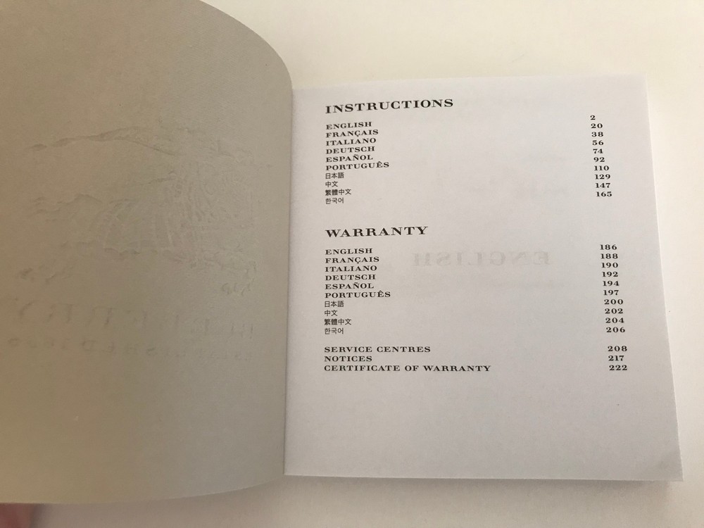 NEW BURBERRY WATCH BOOKLET OPERATING INSTRUCTIONS