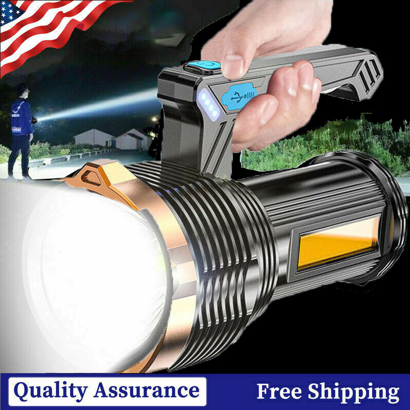 LED Flashlight Handheld Torch Lamp Worklight USB Rechargeable Small Light 8 Mode