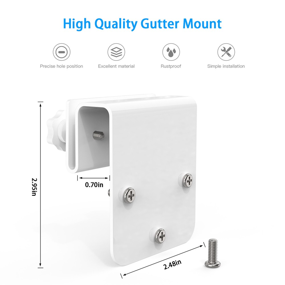 HOLACA Weatherproof Gutter Mount for eufy SoloCam S340