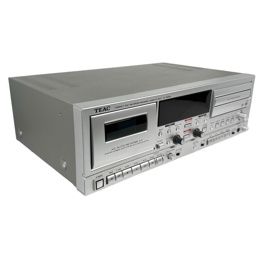 TEAC AD-RW900 CD Compact Disc Recorder Reverse Cassette Deck USB silver