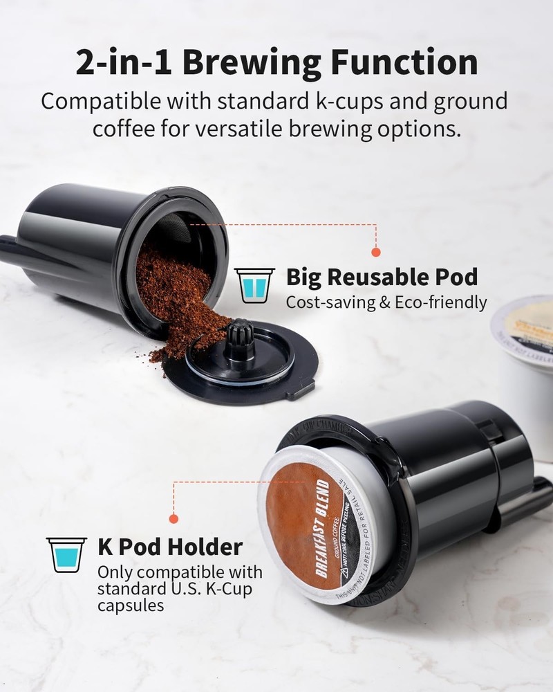 KIDISLE - Hot & Iced K-Cup Single Serve Coffee Maker